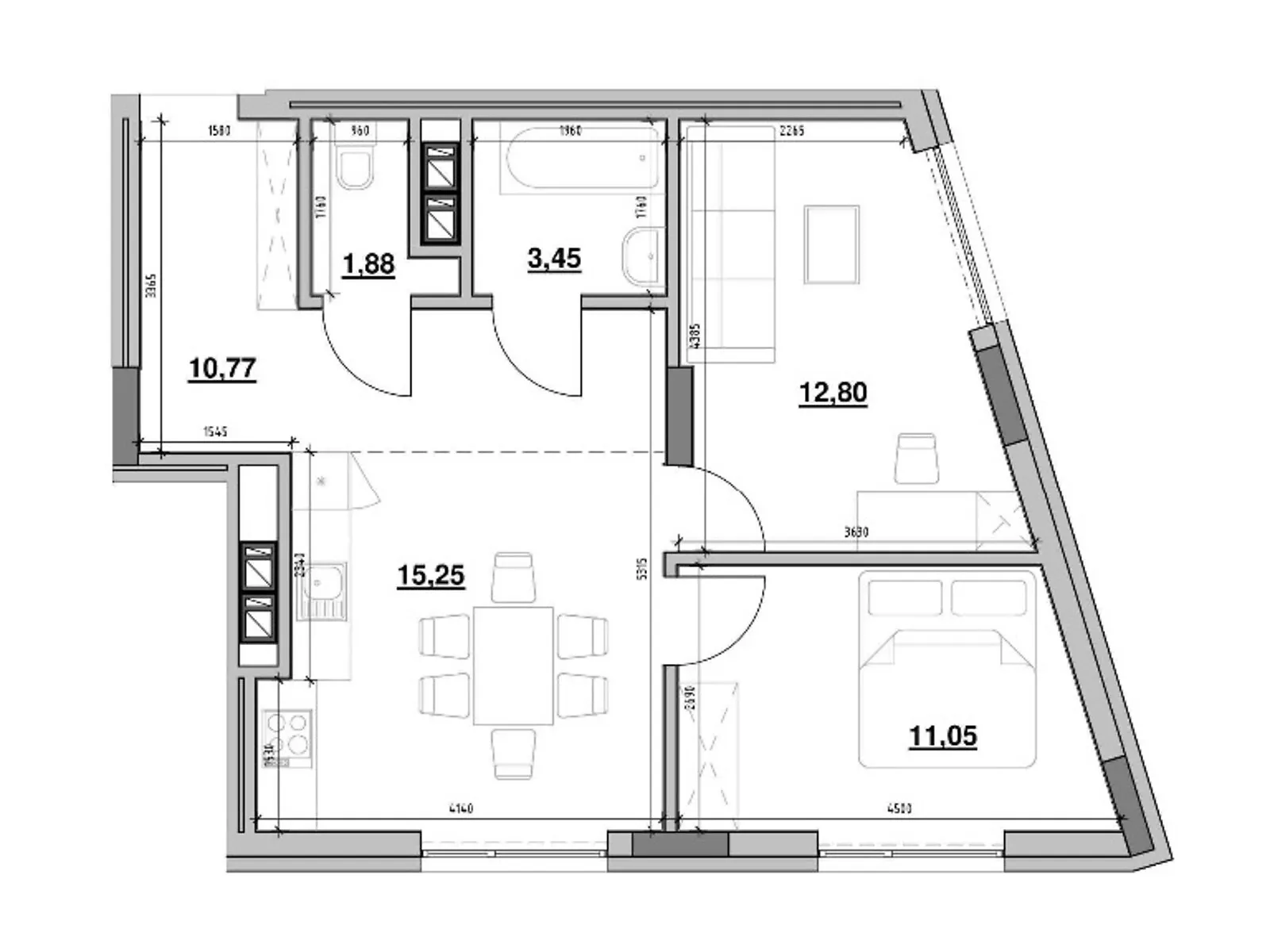 Продається 2-кімнатна квартира 56 кв. м у Львові, вул. Погулянка, 8 - фото 1