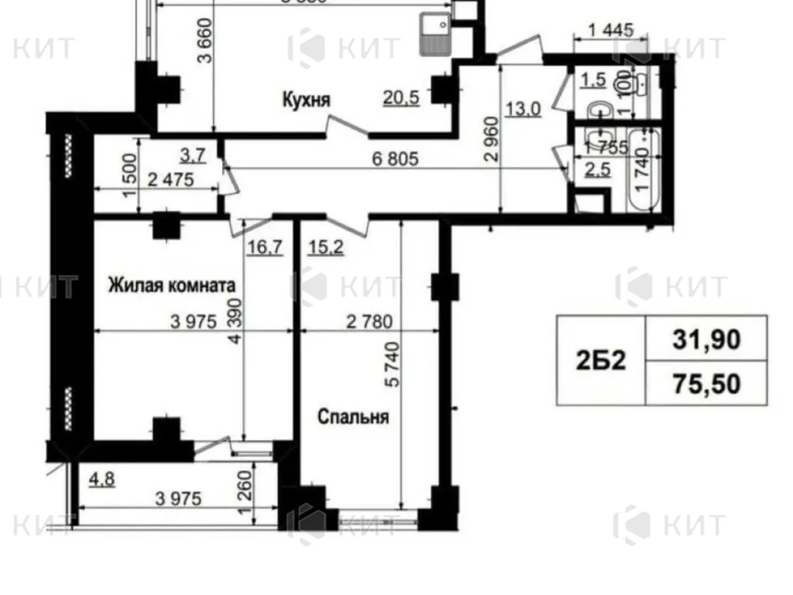 Продається 2-кімнатна квартира 76 кв. м у Харкові, просп. Героїв Харкова(Московський), 158 - фото 1