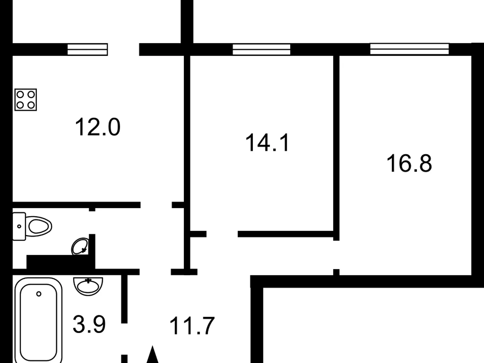 Продается 2-комнатная квартира 67 кв. м в Киеве, ул. Бориса Гмыри, 16 - фото 1