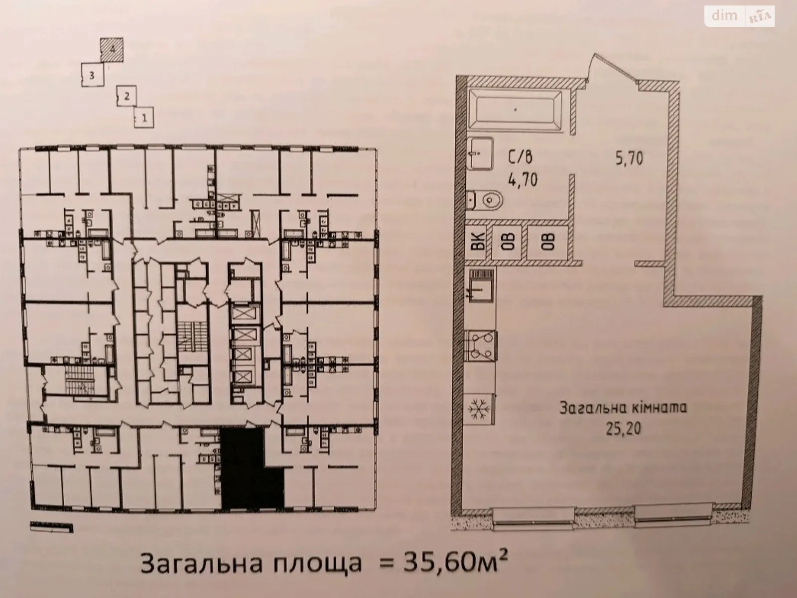 Продається 1-кімнатна квартира 36 кв. м у Одесі, плато Гагарінське, 4