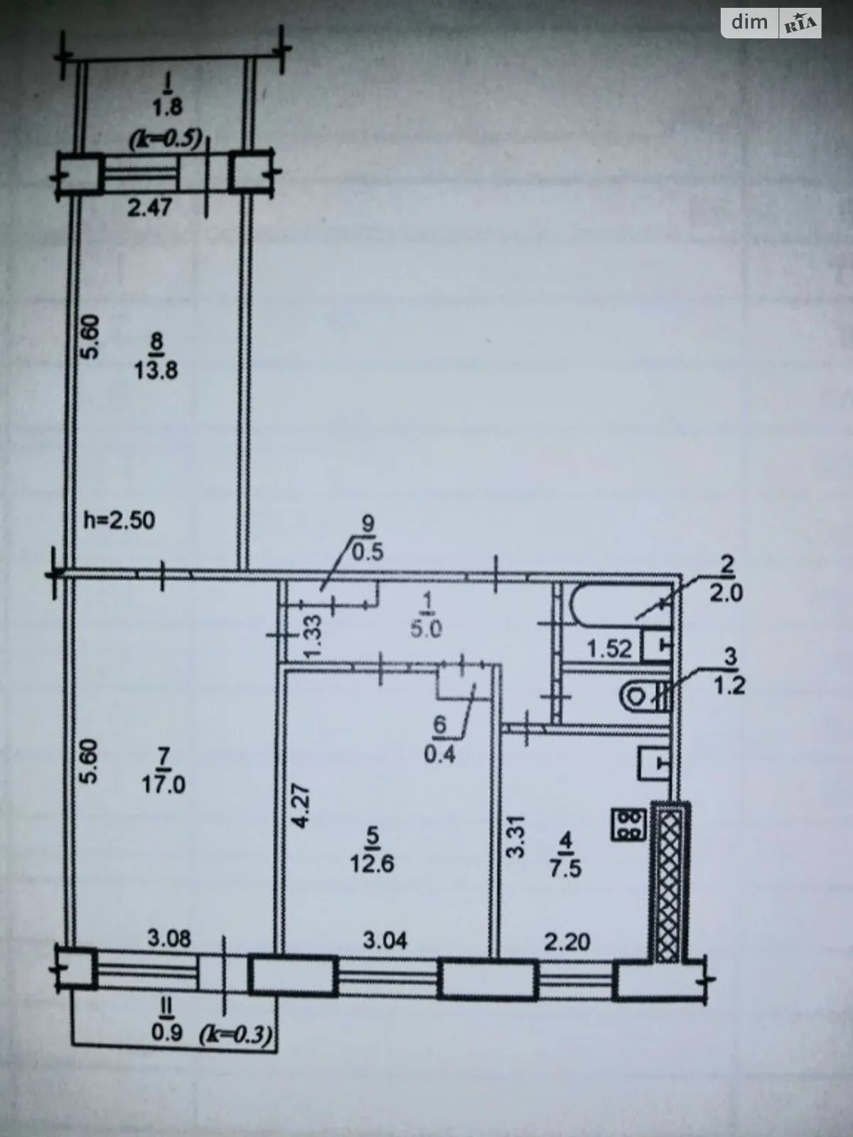 Продается 3-комнатная квартира 62 кв. м в Днепре, Донецкое шоссе, 116