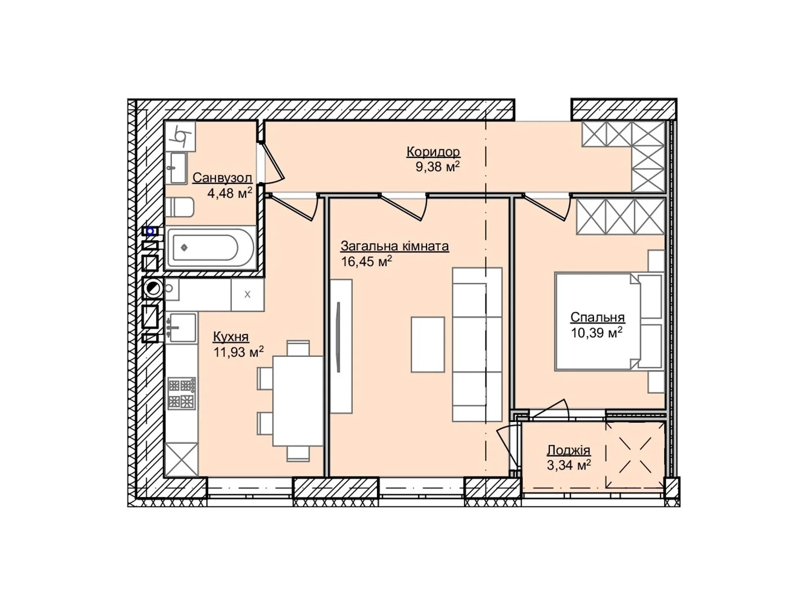 Продается 2-комнатная квартира 54.01 кв. м в Каменце-Подольском, цена: 29706 $