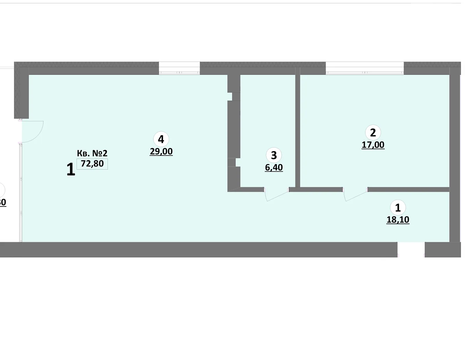 Продается 2-комнатная квартира 73 кв. м в Кременчуге - фото 1