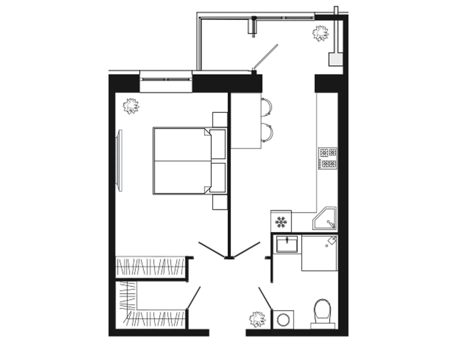 Продается 1-комнатная квартира 45.5 кв. м в Слобожанском, ул. Семейная, 6