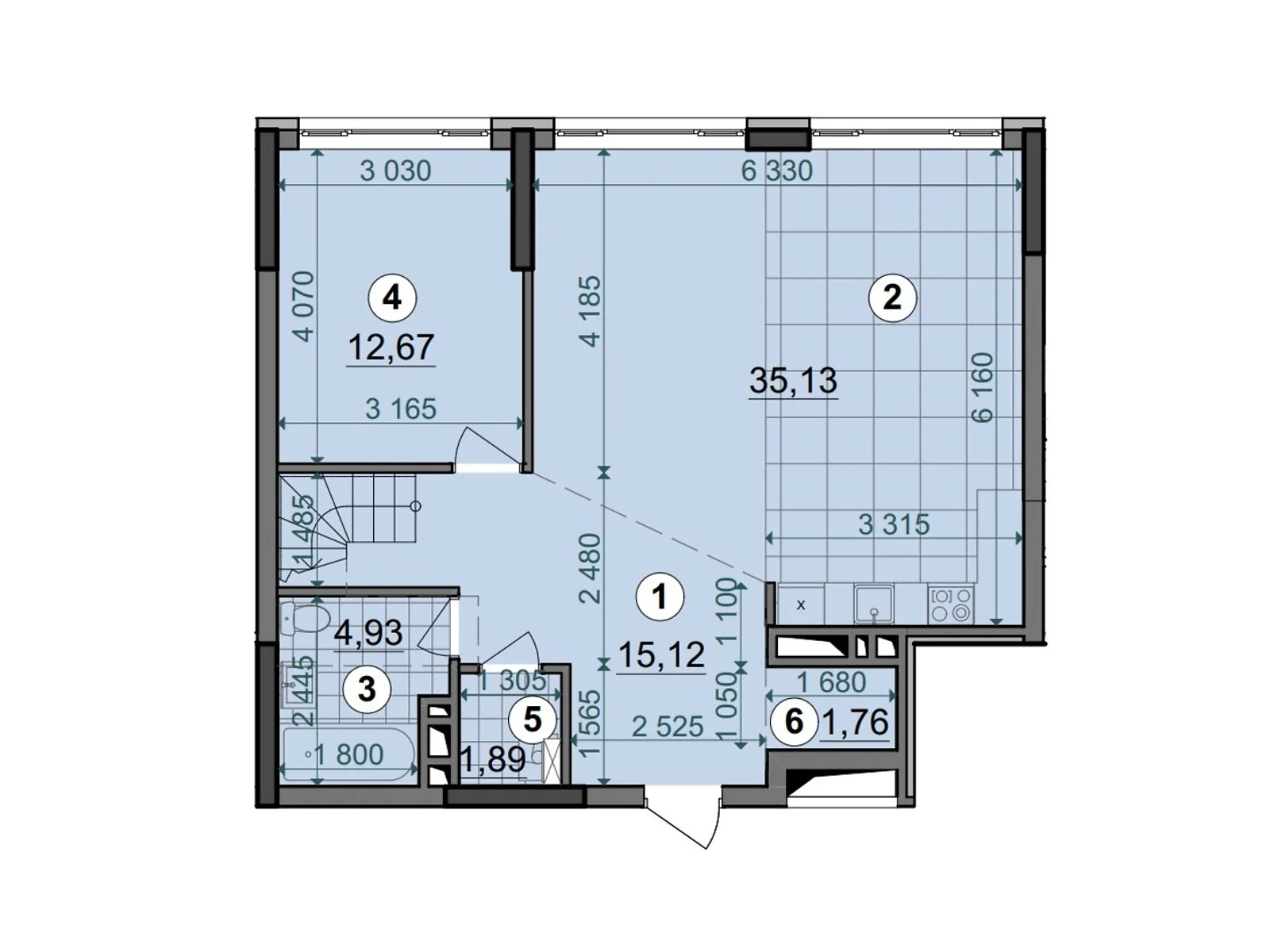 Продается 3-комнатная квартира 171.21 кв. м в Киеве, ул. Виктора Некрасова(Северо-Сырецкая), 57 - фото 1