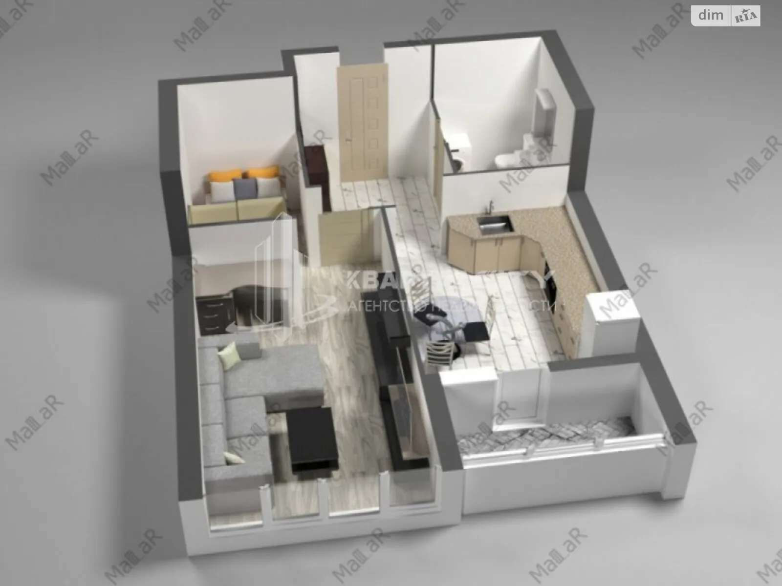 Продається 1-кімнатна квартира 42 кв. м у Чернігові, цена: 29400 $