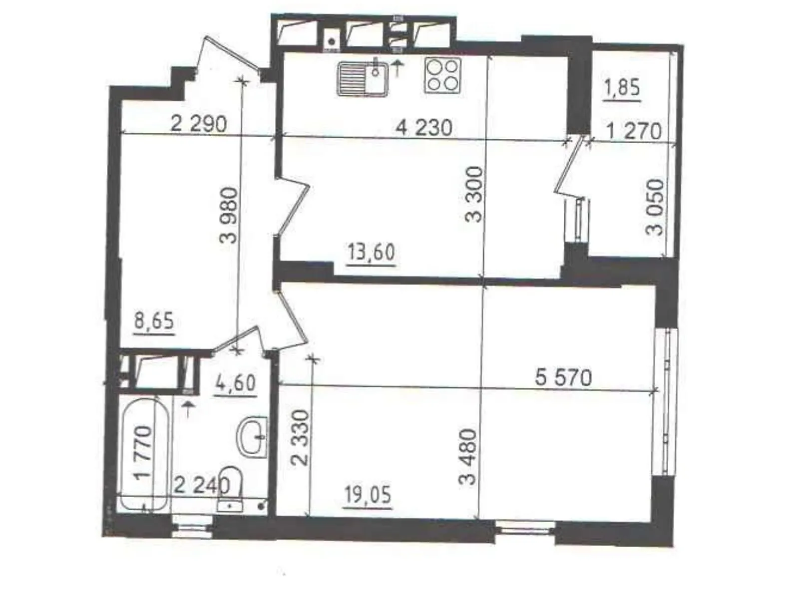 Продается 1-комнатная квартира 47 кв. м в Харькове, просп. Льва Ландау, 60 - фото 1