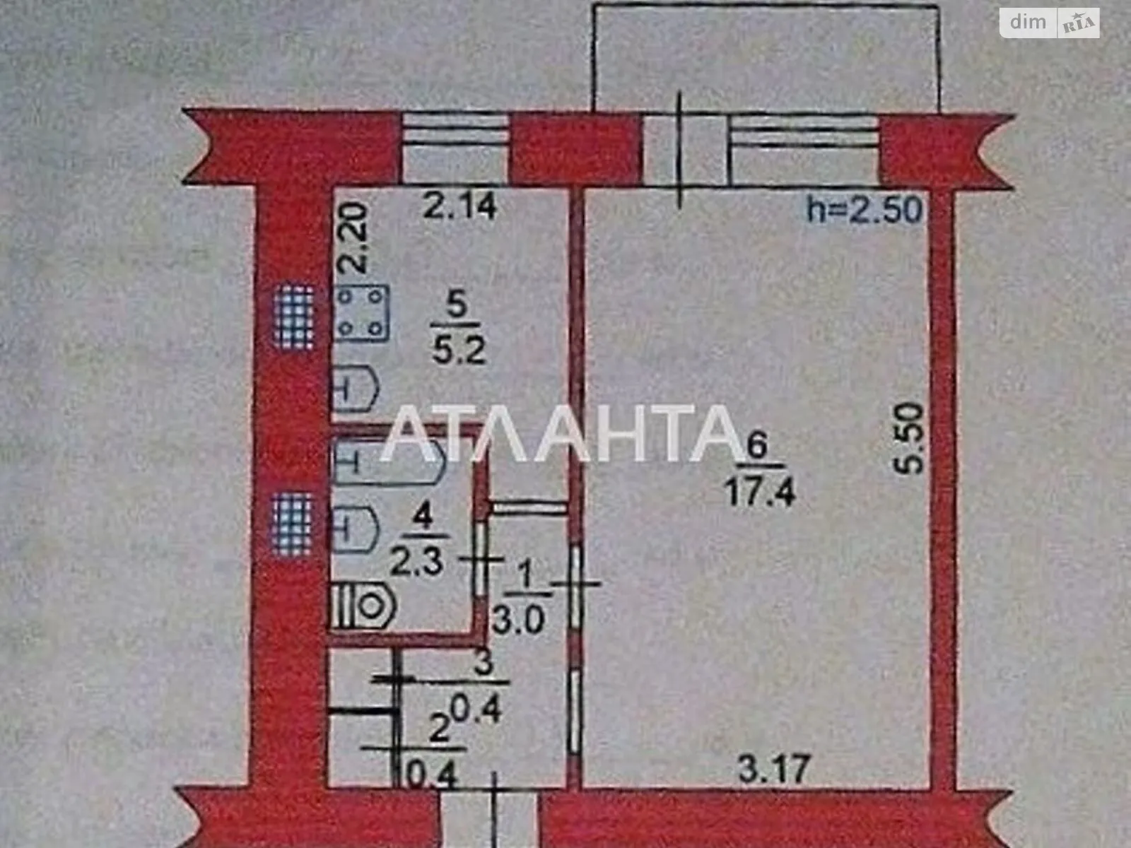 Продается 1-комнатная квартира 30 кв. м в Черноморске, ул. Александрийская