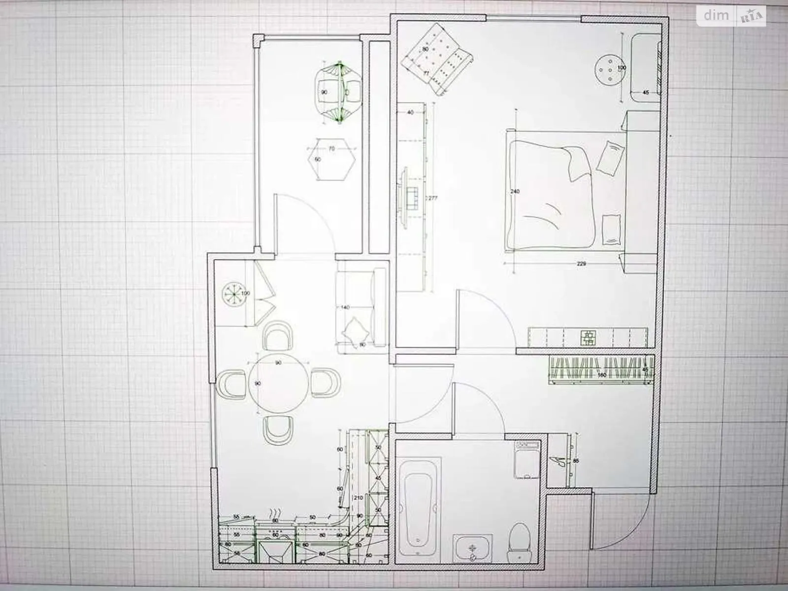 Продается 1-комнатная квартира 43 кв. м в Харькове, цена: 31000 $