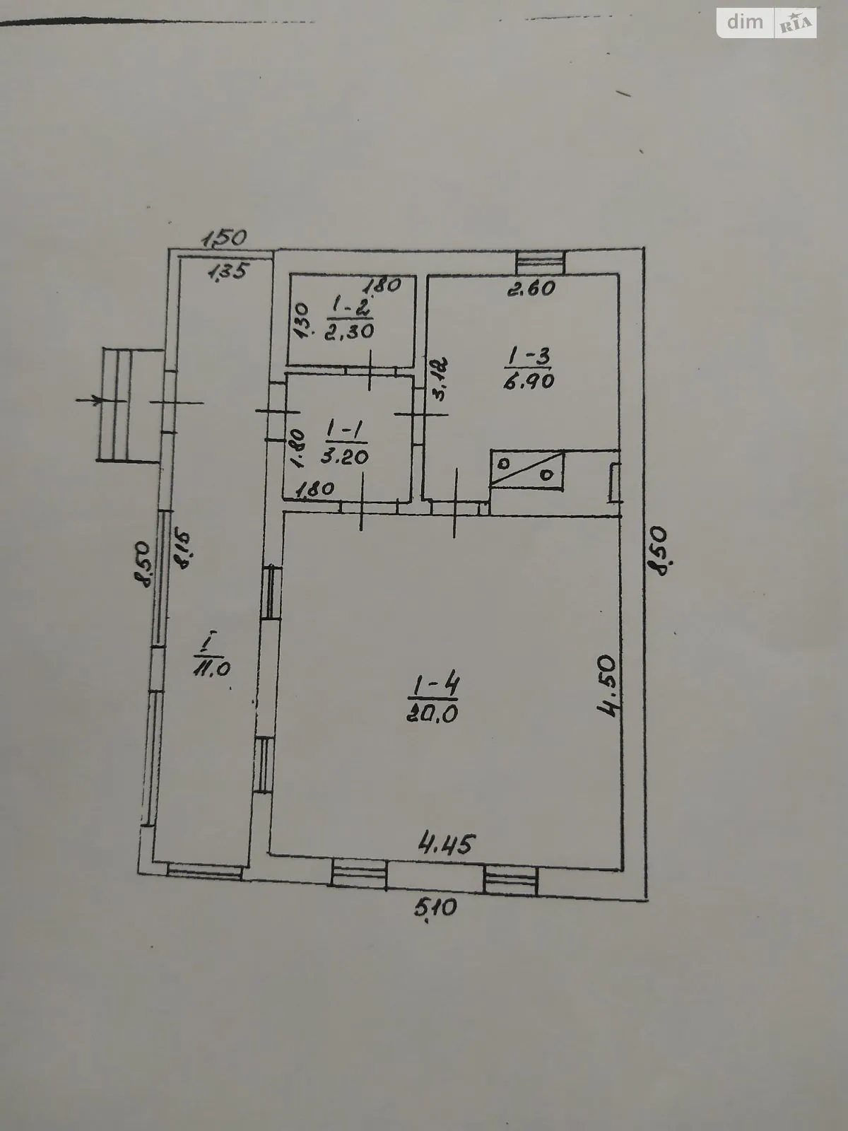 Продается одноэтажный дом 43 кв. м с гаражом, цена: 3000 $ - фото 1