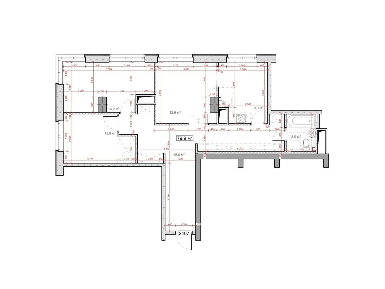 Продается 4-комнатная квартира 79.9 кв. м в Днепре, цена: 114257 $