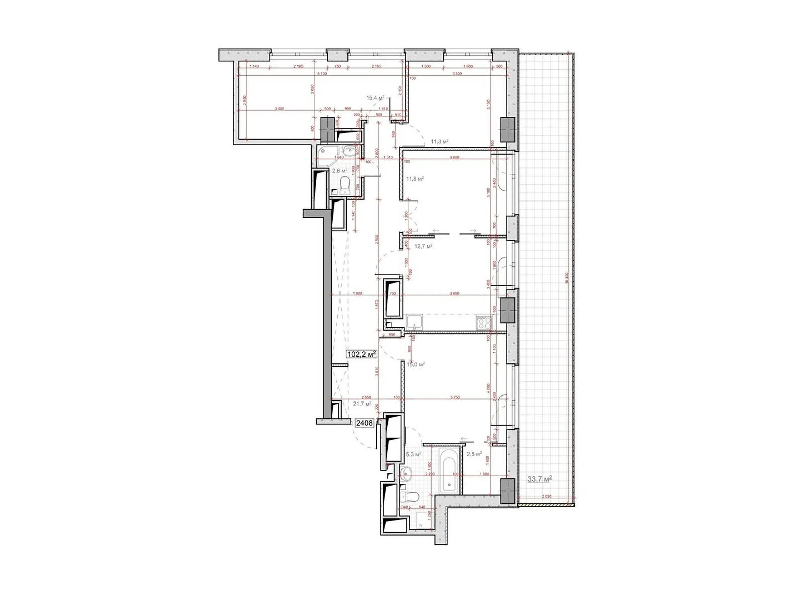 Продается 5-комнатная квартира 119.05 кв. м в Днепре, цена: 178575 $