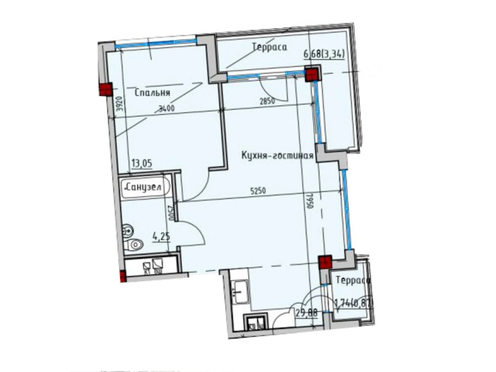 Продается 1-комнатная квартира 51.7 кв. м в Одессе, ул. Софиевская