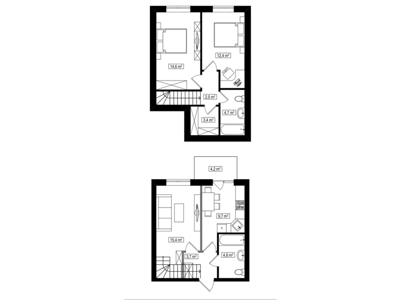 Продается 3-комнатная квартира 72.5 кв. м в Белогородке, ул. Счастливая