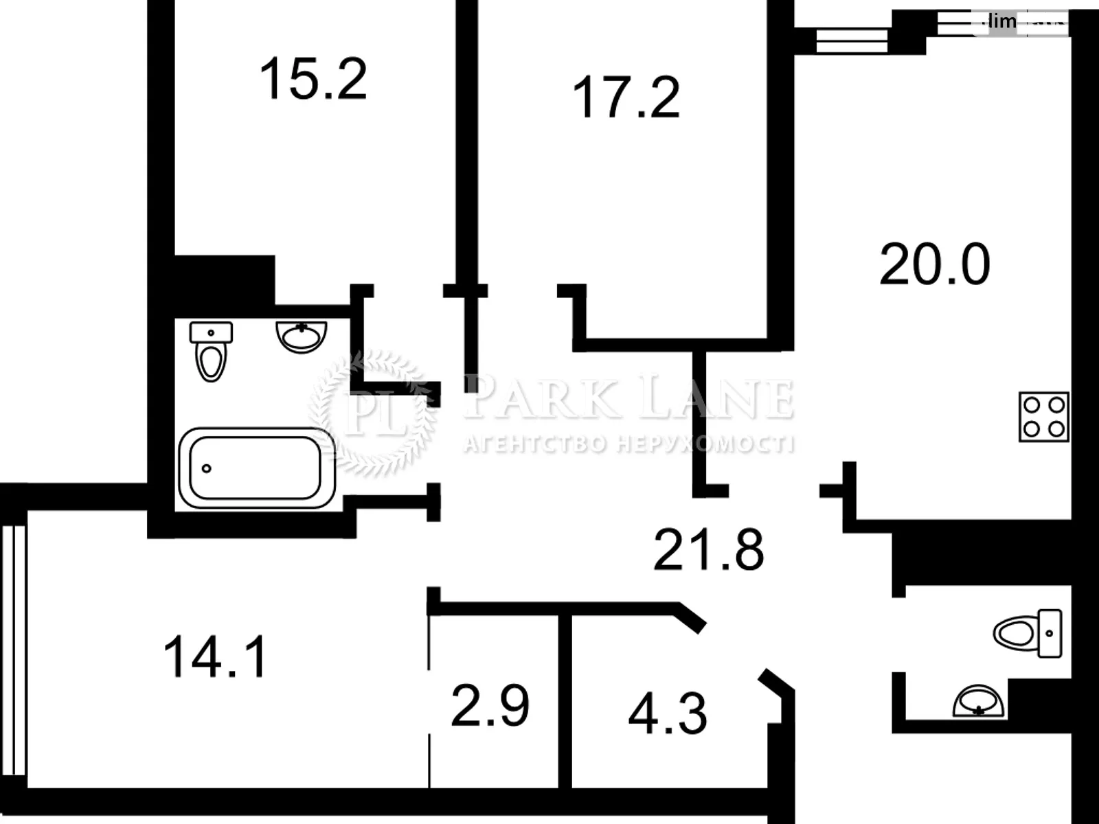 Продается 3-комнатная квартира 104 кв. м в Киеве, ул. Герцена, 35