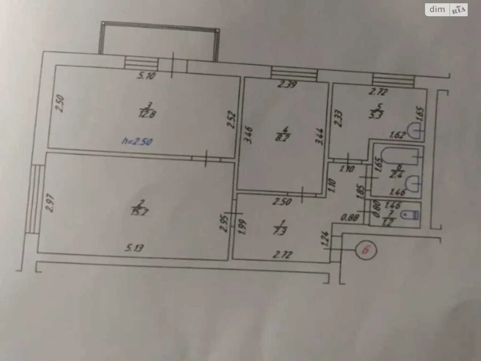 Продається 3-кімнатна квартира 55 кв. м у Абазівці, цена: 16000 $