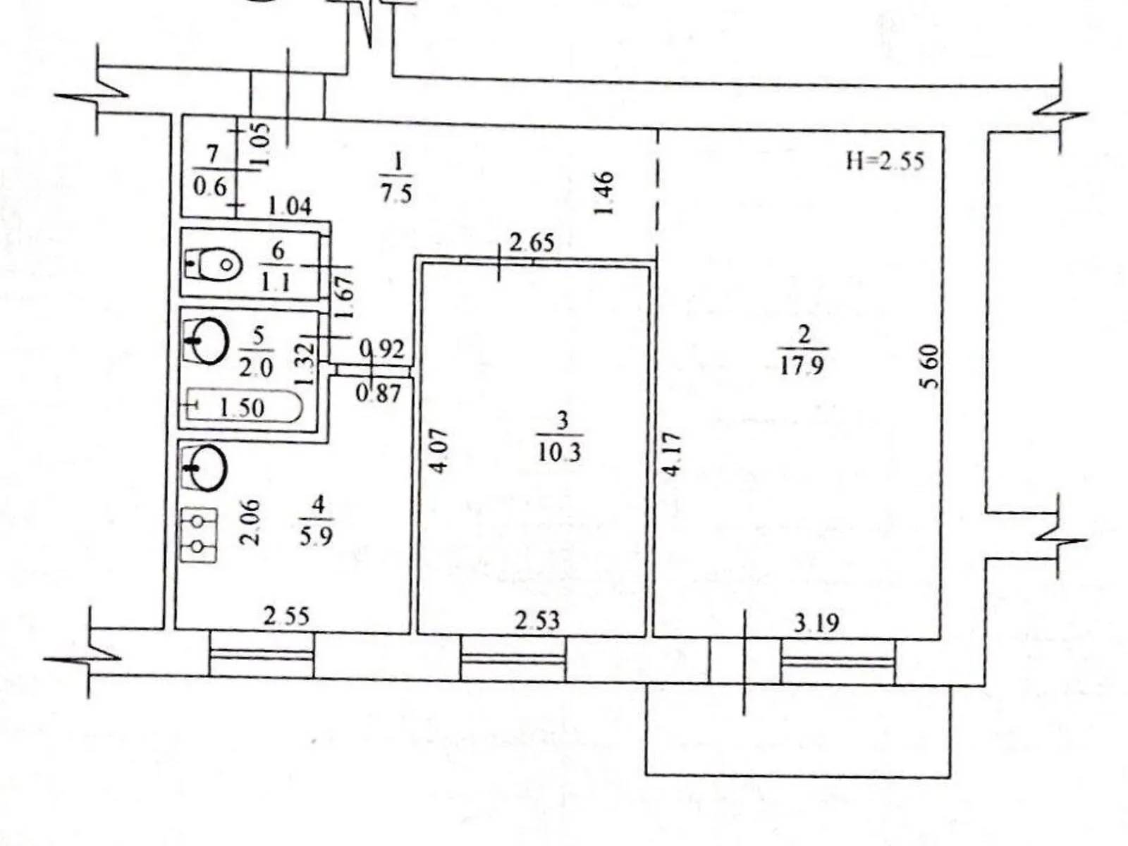 Продается 2-комнатная квартира 48 кв. м в Харькове, ул. Новгородская, 4