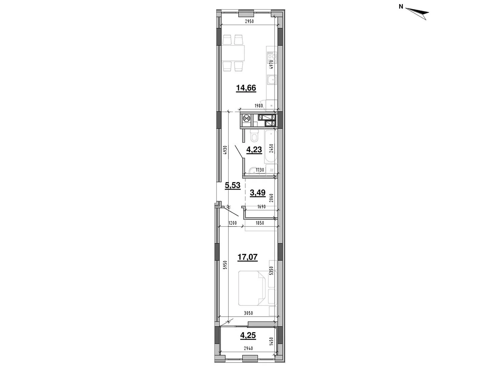 Продается 1-комнатная квартира 49.23 кв. м в Львове, ул. Новознесенская - фото 1