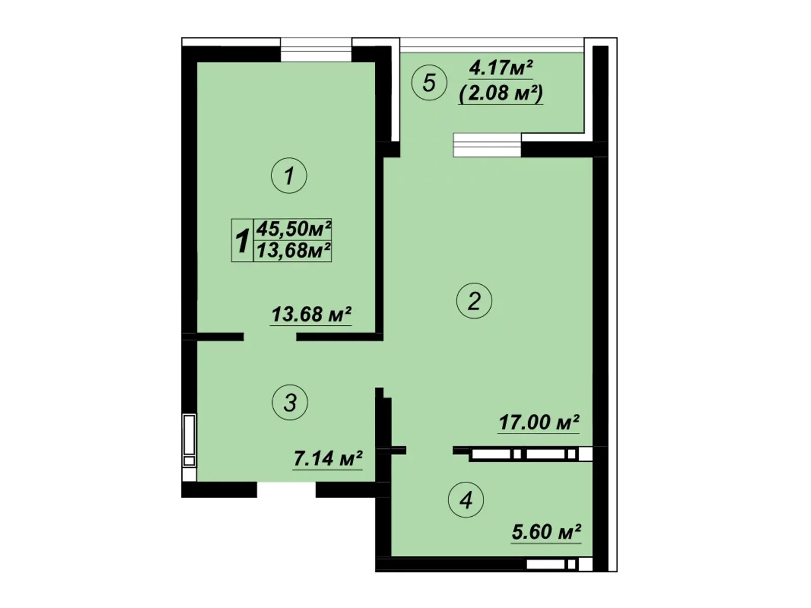 Продается 1-комнатная квартира 45.5 кв. м в Глевахе, ул. Стуса, 2 - фото 1