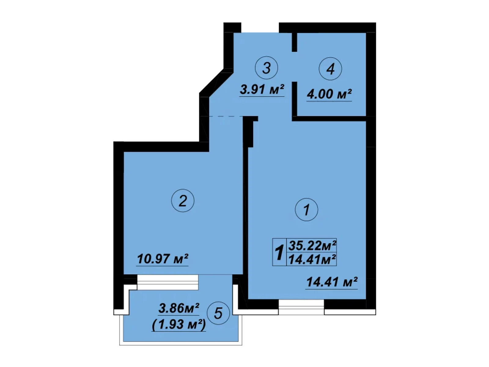 Продається 1-кімнатна квартира 35.23 кв. м у Глевасі, цена: 28289 $ - фото 1