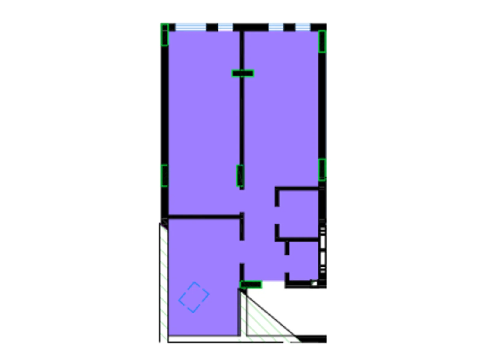 Продается 2-комнатная квартира 56.13 кв. м в Глевахе, ул. Стуса, 2