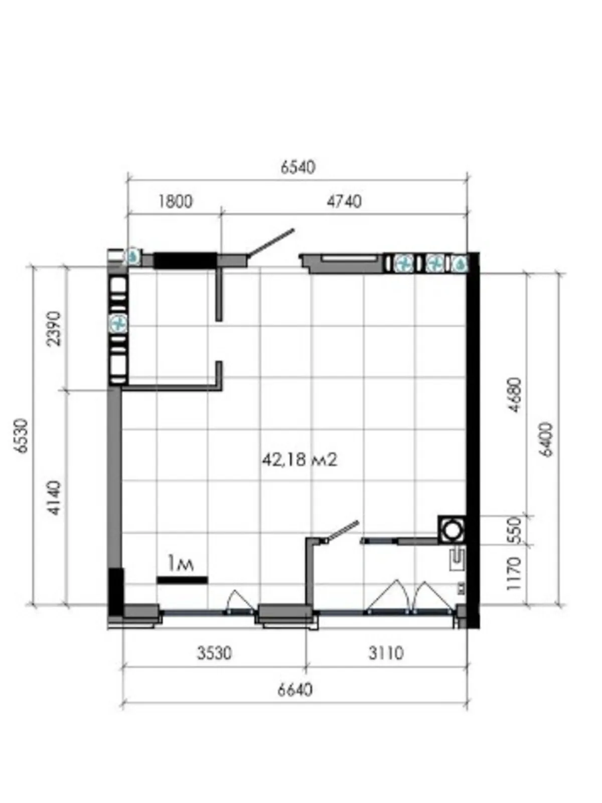 Продается 2-комнатная квартира 42.2 кв. м в Днепре, ул. Костомаровская, 1А