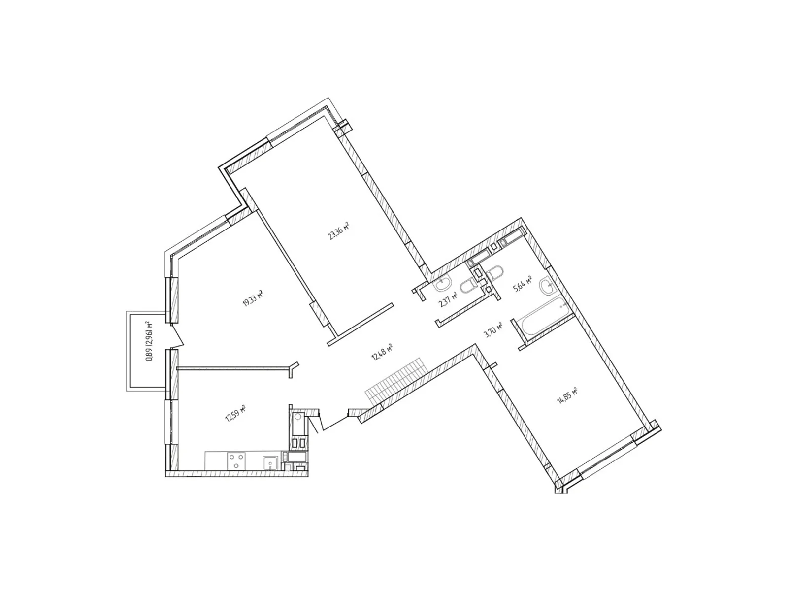 Продается 3-комнатная квартира 95.21 кв. м в Броварах, ул. Вячеслава Черновола - фото 1