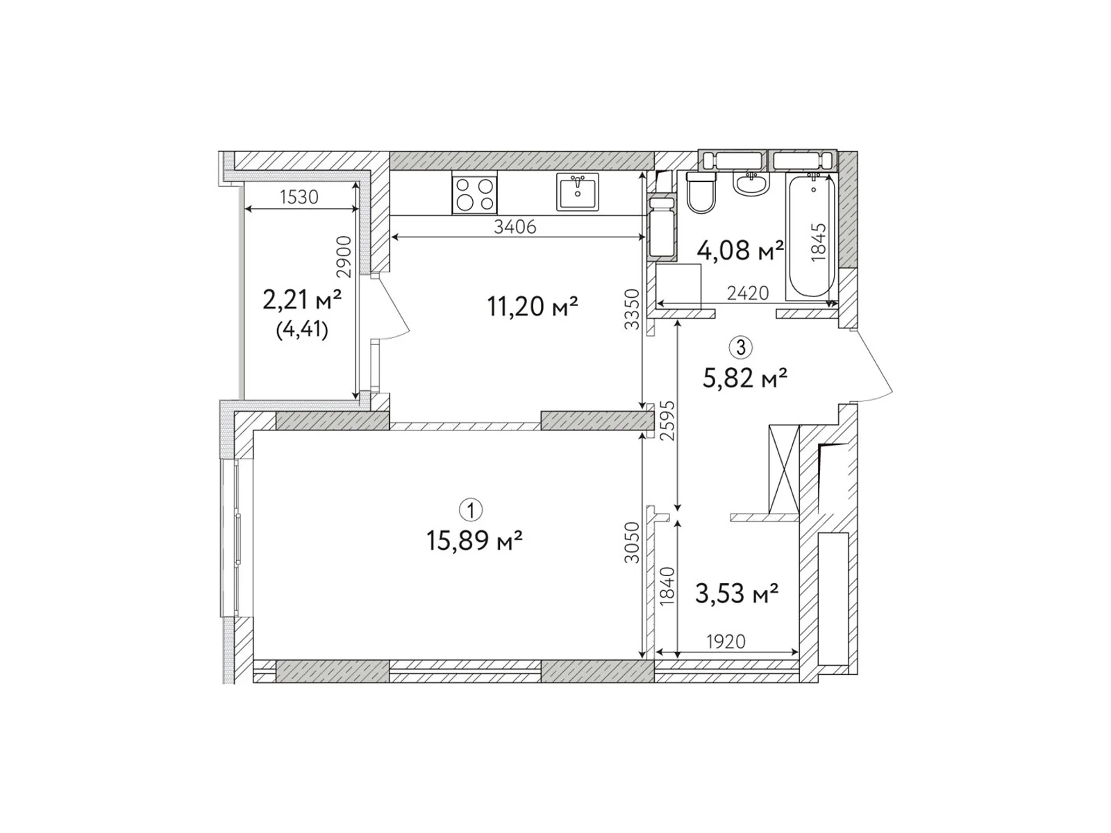 Продается 1-комнатная квартира 45.73 кв. м в Броварах, ул. Симоненко - фото 1