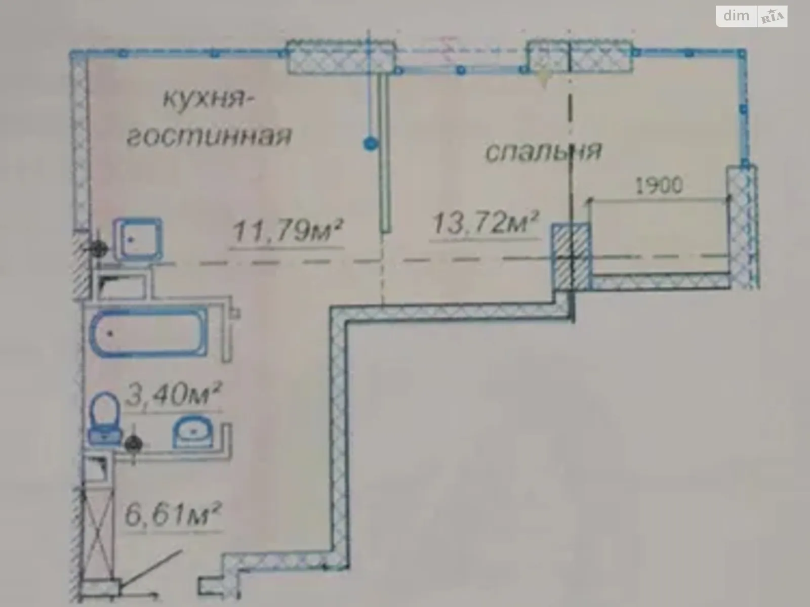 Продается 1-комнатная квартира 36 кв. м в Днепре, ул. Европейская, 11