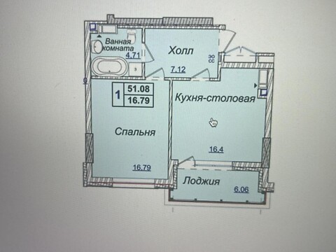 Продается 1-комнатная квартира 51 кв. м в Киеве, ул. Драгомирова
