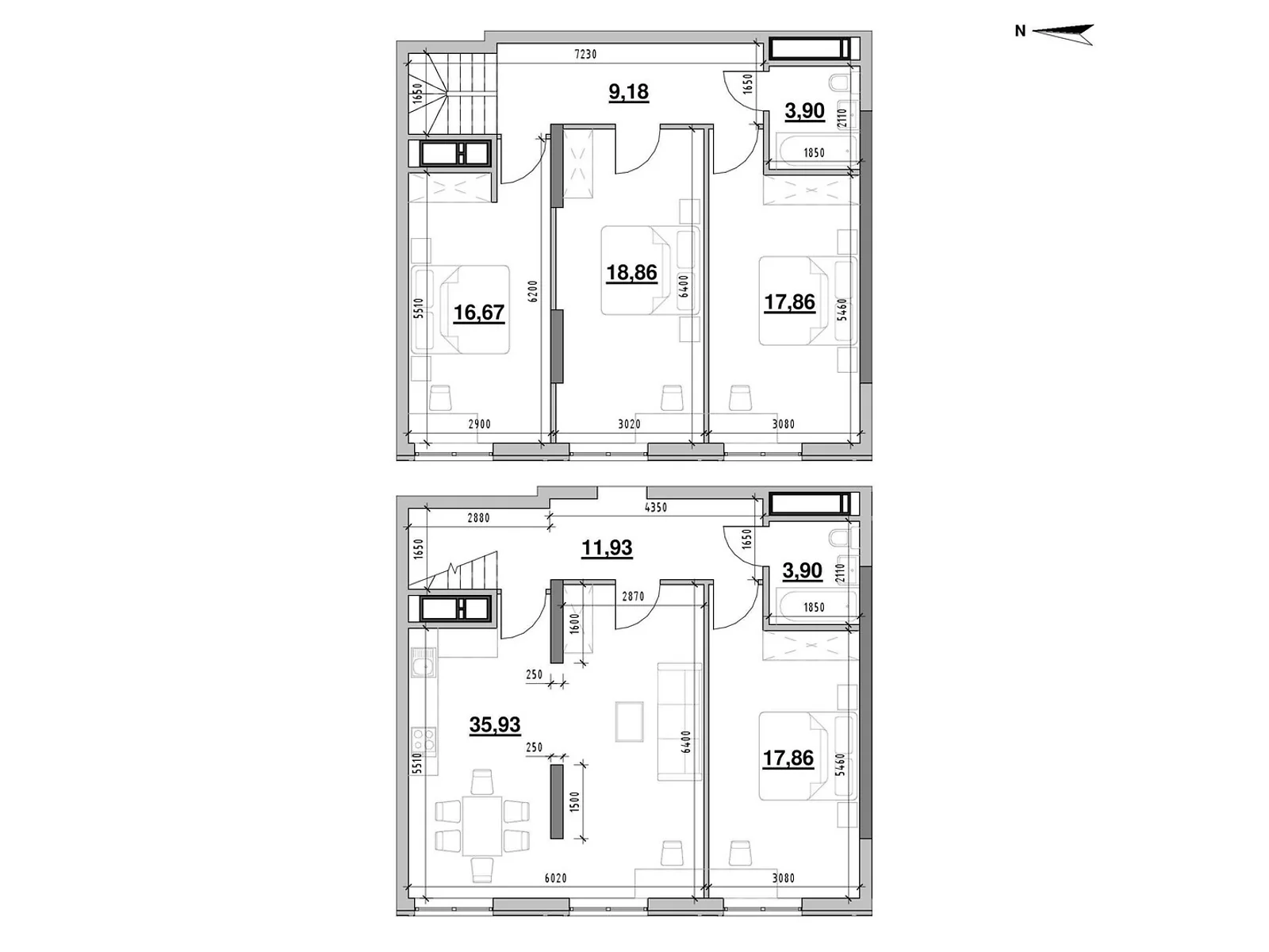 Продается 4-комнатная квартира 136.09 кв. м в Киеве, Железнодорожное шоссе