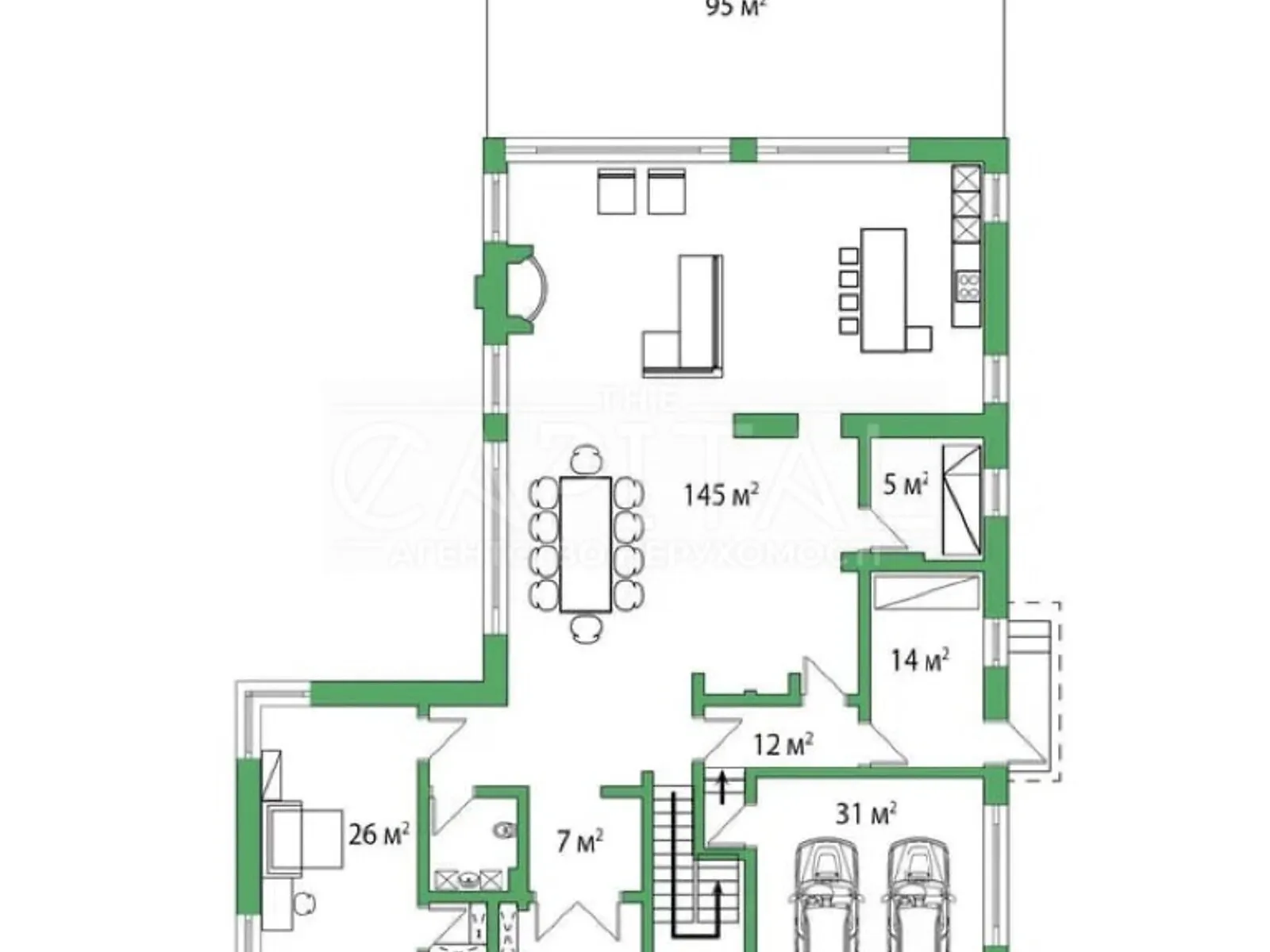 Продается дом на 2 этажа 445 кв. м с бассейном - фото 3