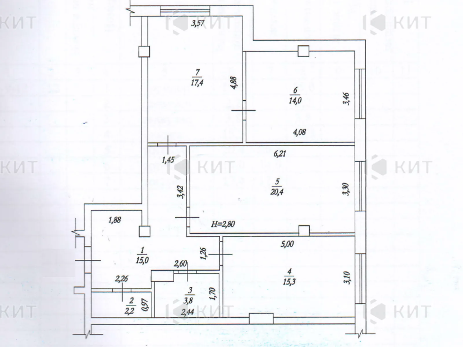 Продається 3-кімнатна квартира 88.1 кв. м у Харкові, вул. Свободи, 36