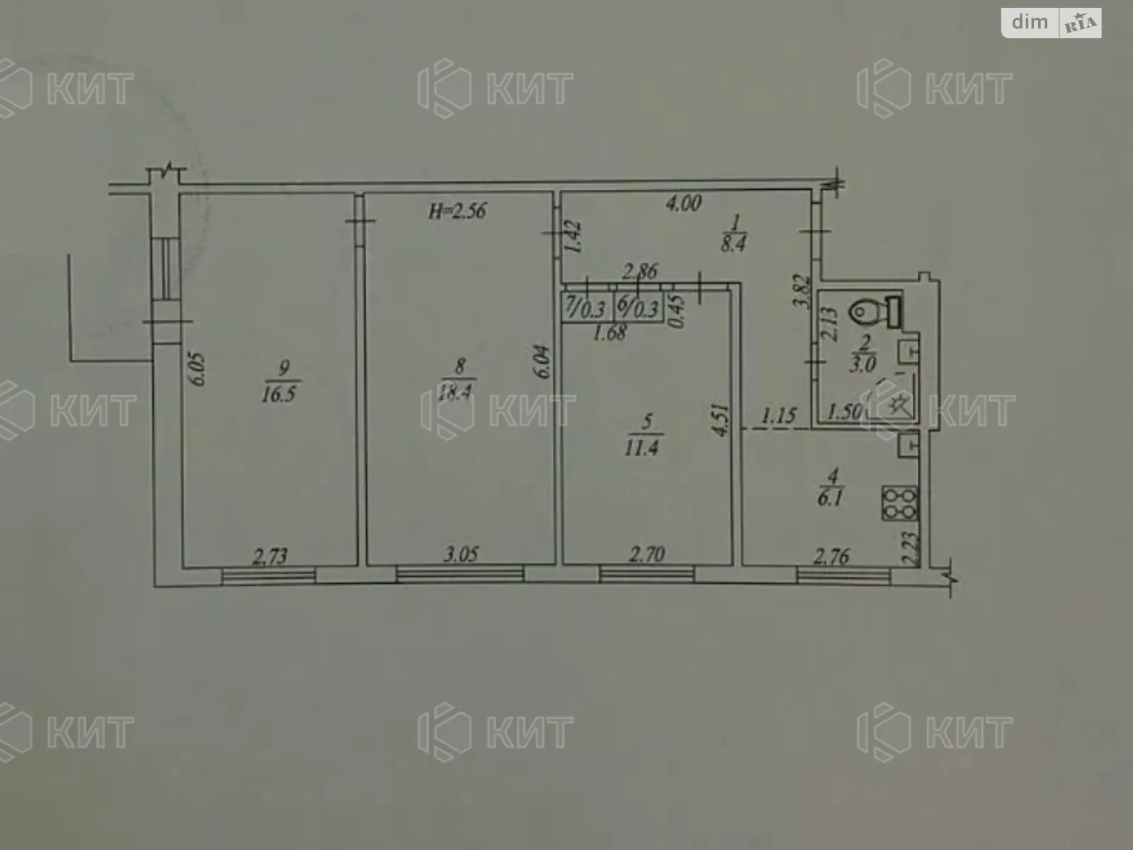 Продается 3-комнатная квартира 64 кв. м в Харькове, цена: 36000 $