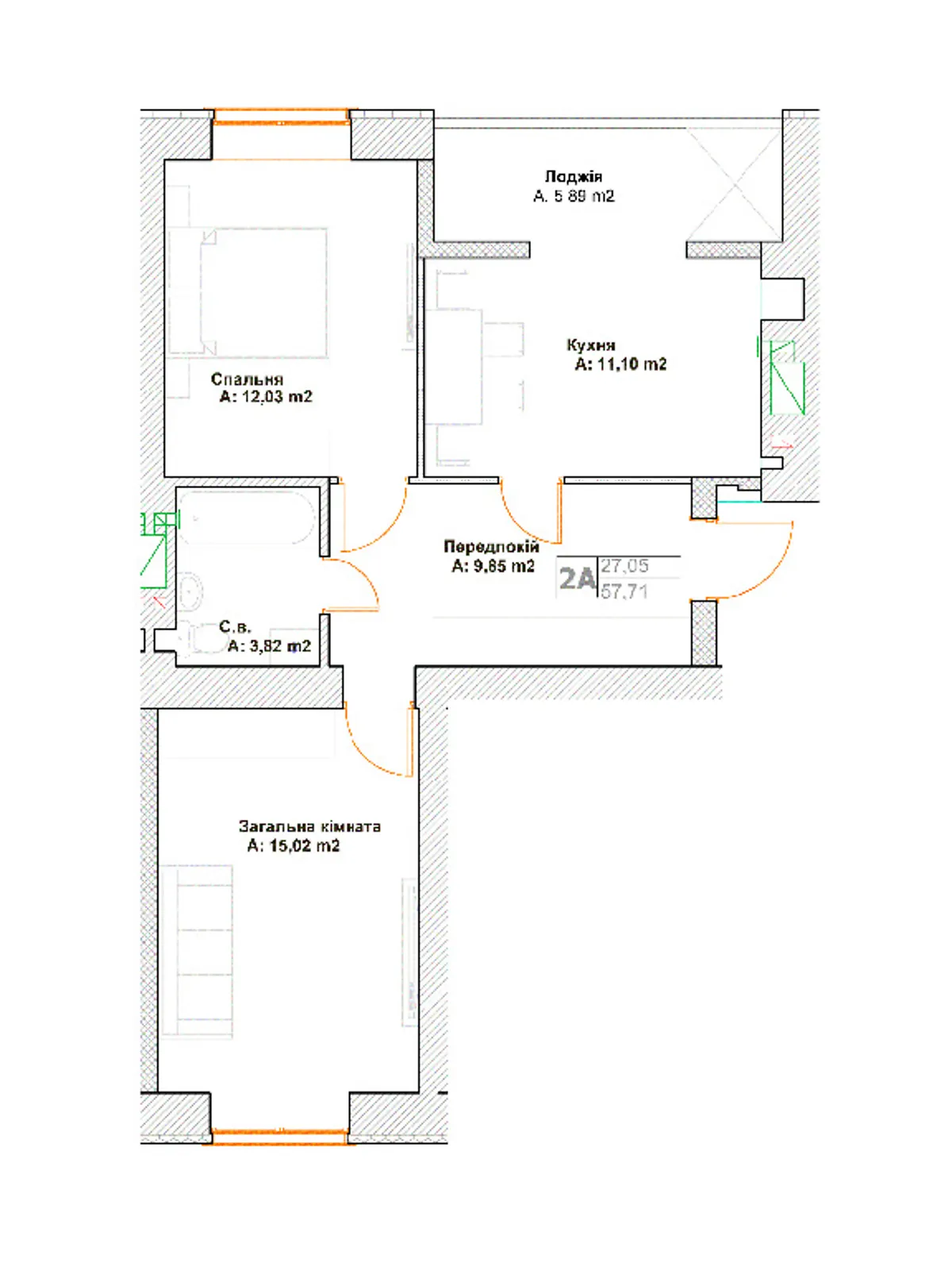 Продается 1-комнатная квартира 58 кв. м в Ирпене, ул. Григория Сковороды, 19