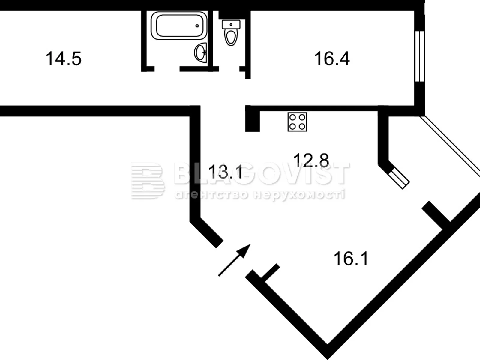 Продается 3-комнатная квартира 84 кв. м в Киеве, пл. Львовская, 15