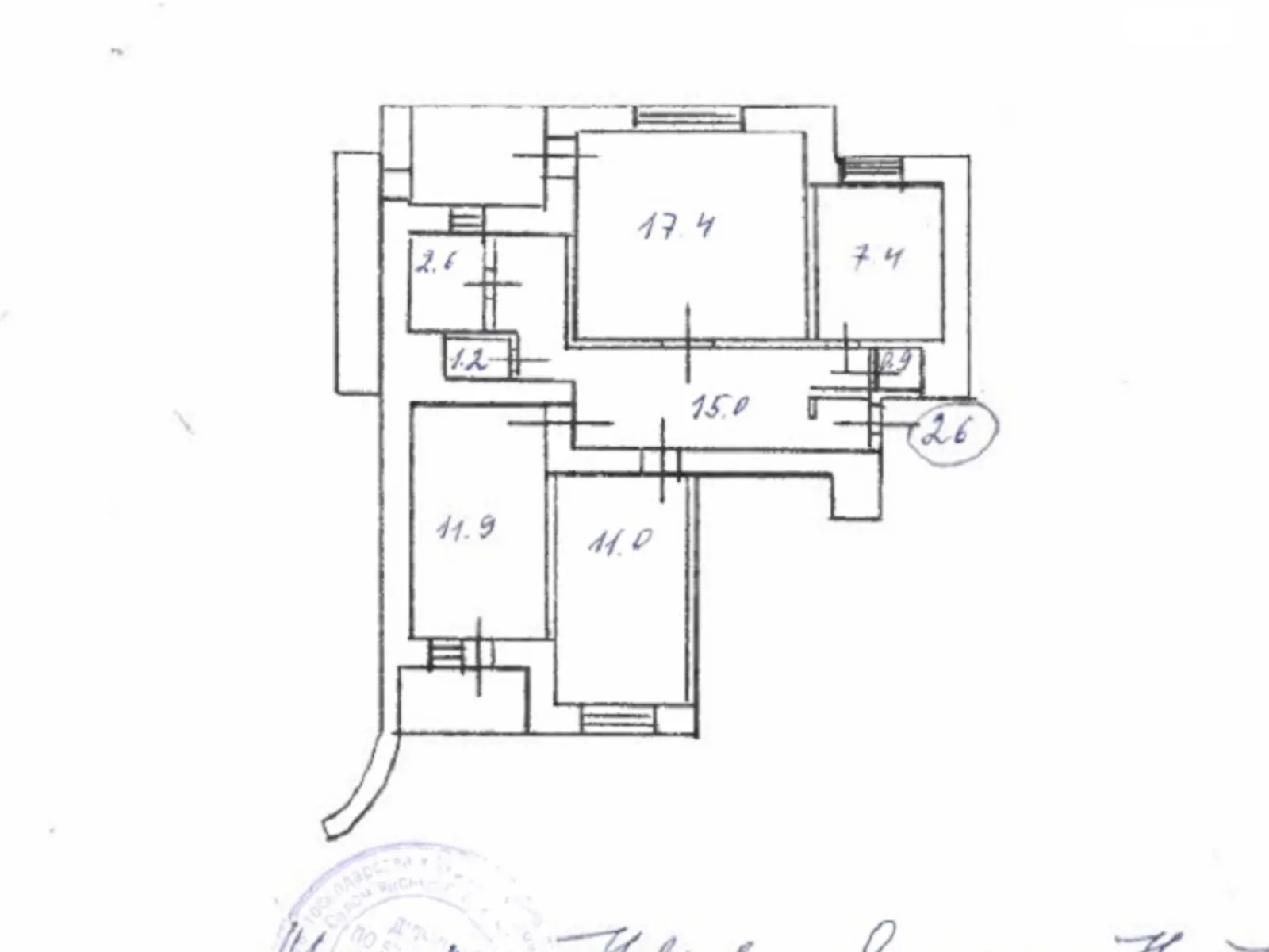 Продается 3-комнатная квартира 72 кв. м в Киеве, ул. Борщаговская - фото 1