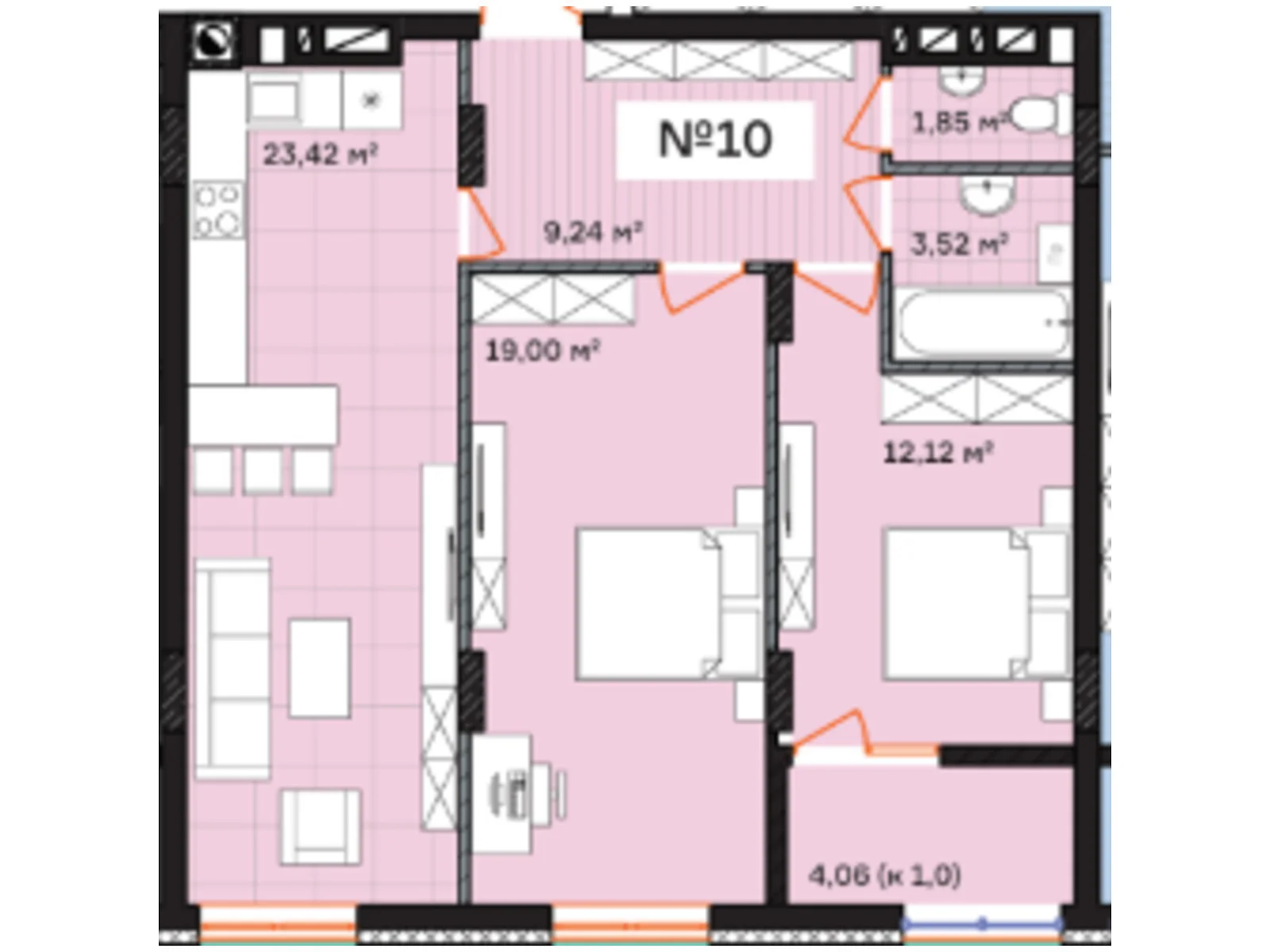 Продается 2-комнатная квартира 73.21 кв. м в Львове, цена: 62229 $ - фото 1