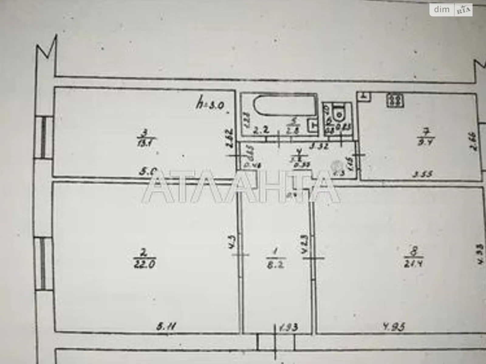 Продается 3-комнатная квартира 80 кв. м в Петровке, цена: 15000 $