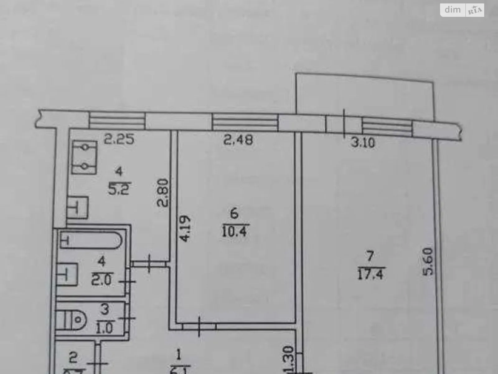 Продается 2-комнатная квартира 43 кв. м в Харькове, цена: 24000 $