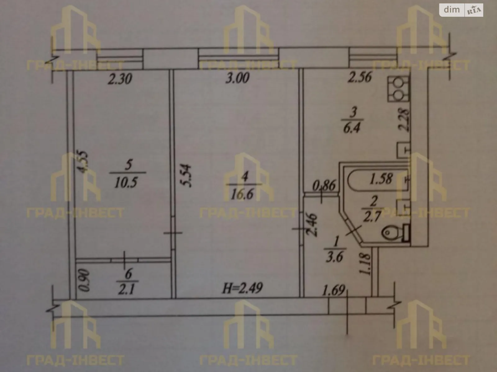 Продається 2-кімнатна квартира 44 кв. м у Харкові, вул. Маршала Рибалка, 14