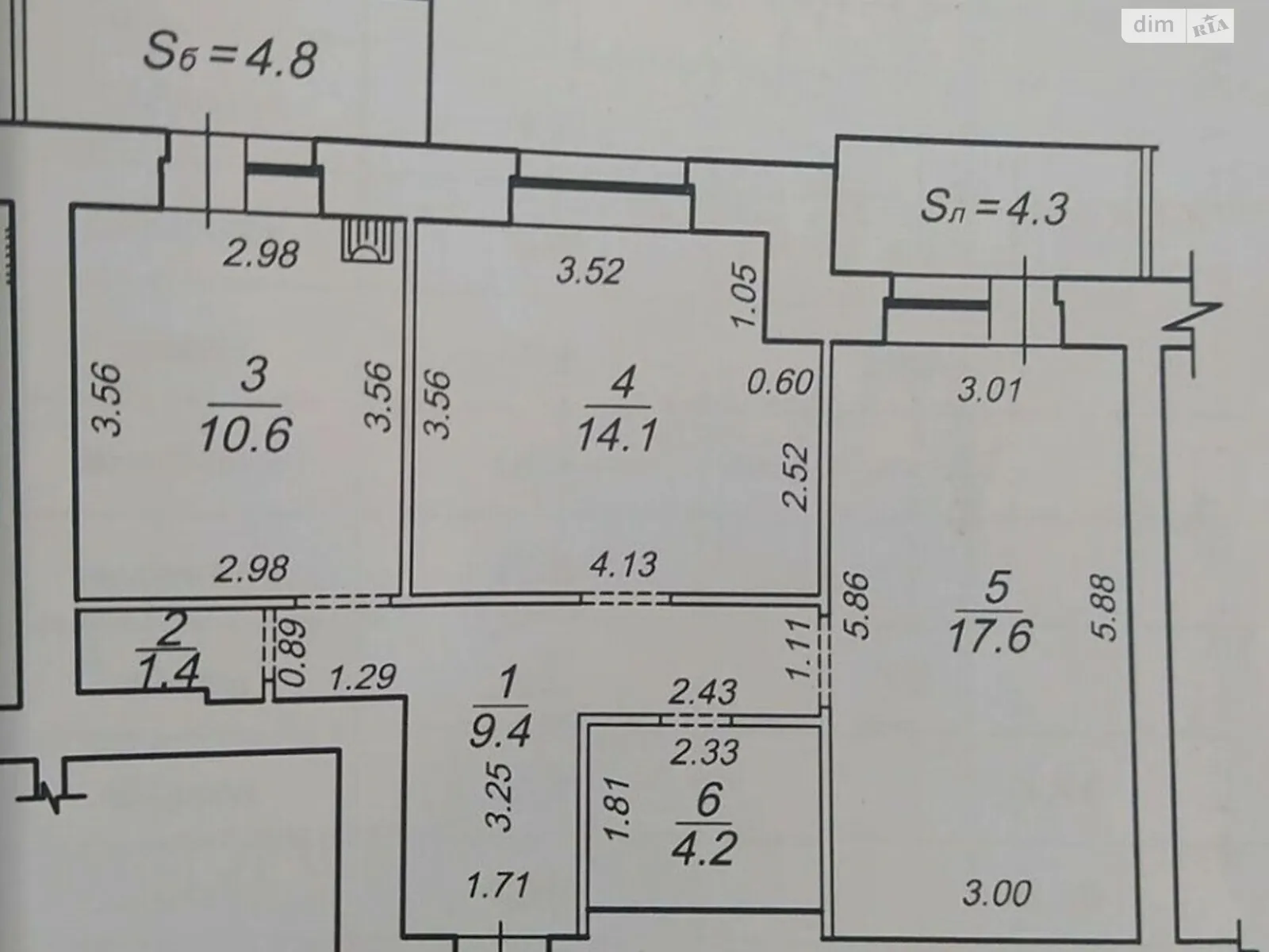 Продается 2-комнатная квартира 65 кв. м в Сумах, цена: 43800 $