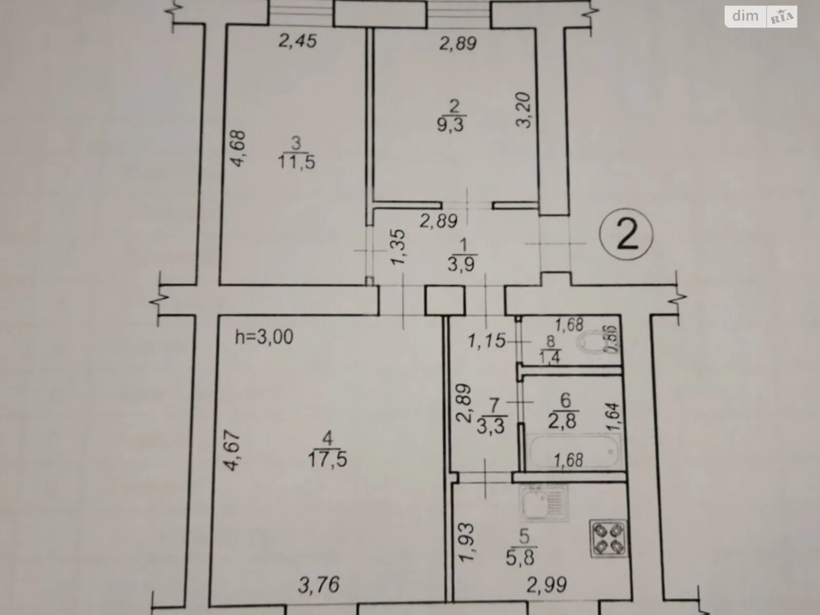 Продается 3-комнатная квартира 56 кв. м в Сумах, ул. Нижньособорська - фото 1