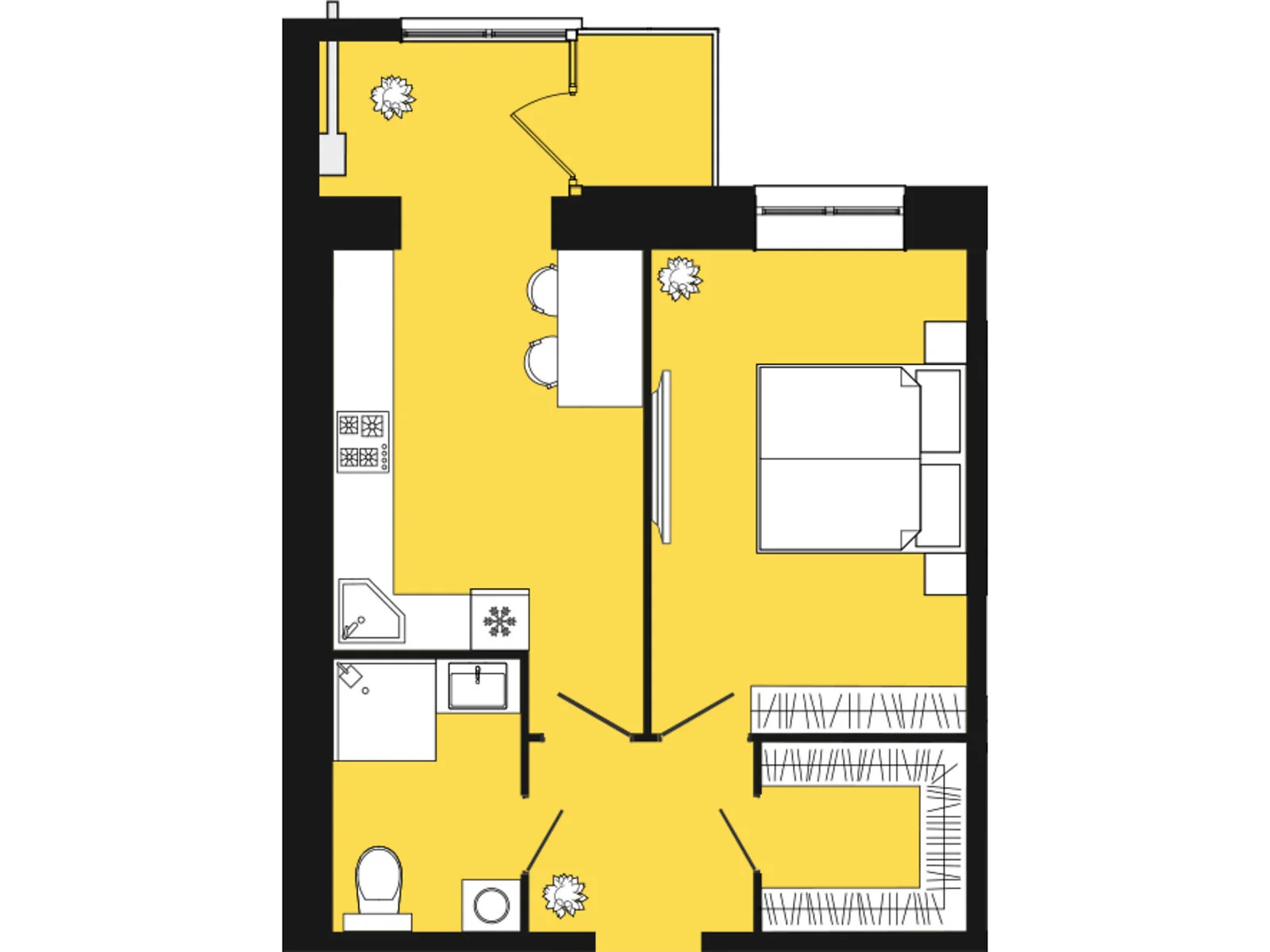 Продается 1-комнатная квартира 45.4 кв. м в Слобожанском, цена: 31126 $ - фото 1