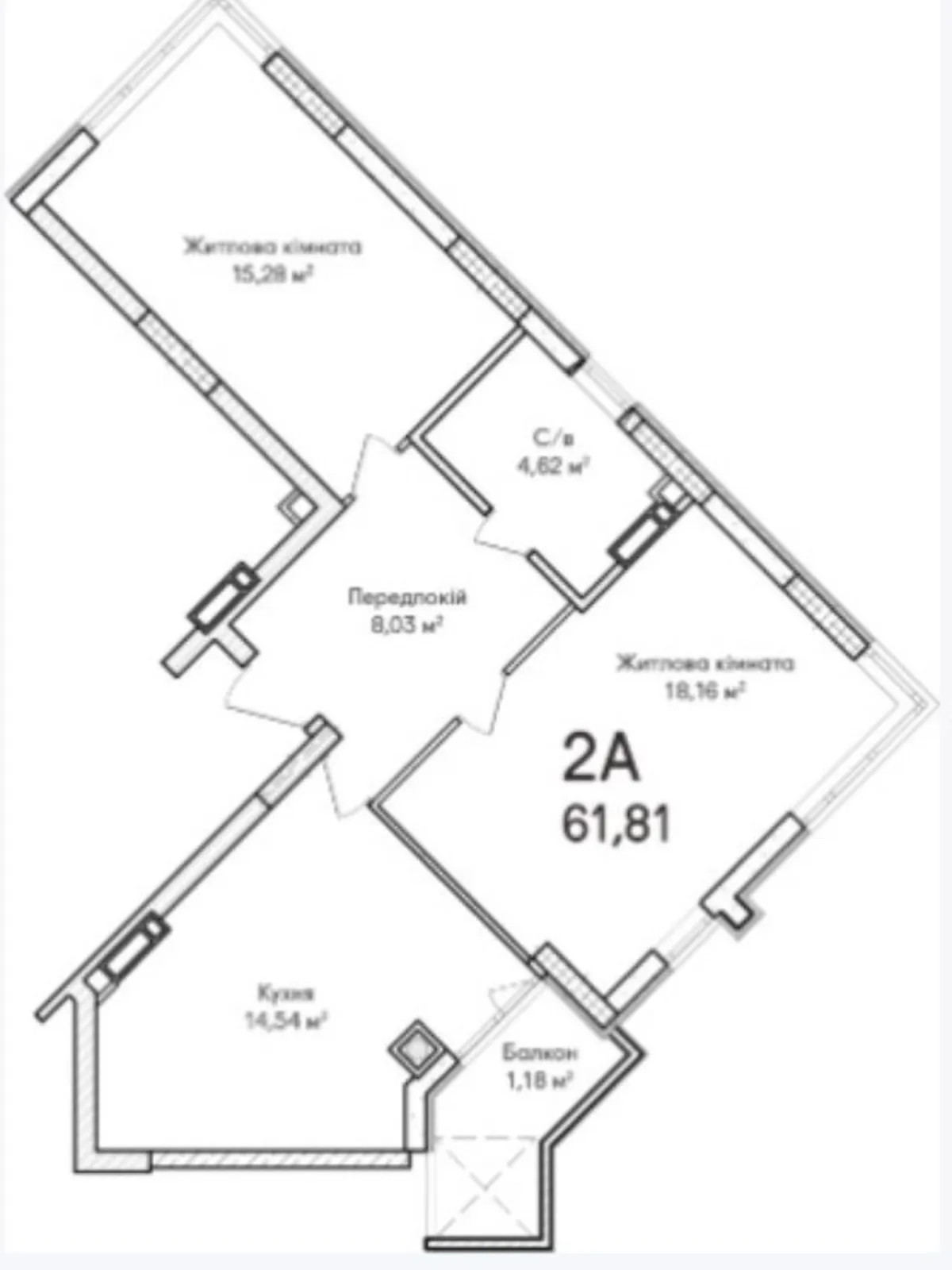 Продається 2-кімнатна квартира 62 кв. м у Ірпені, вул. Достоєвського, 1