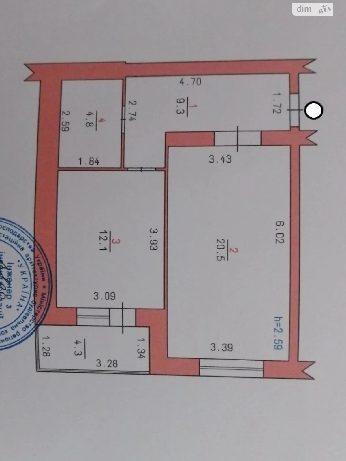 Продається 1-кімнатна квартира 51 кв. м у Хмельницькому, просп. Миру