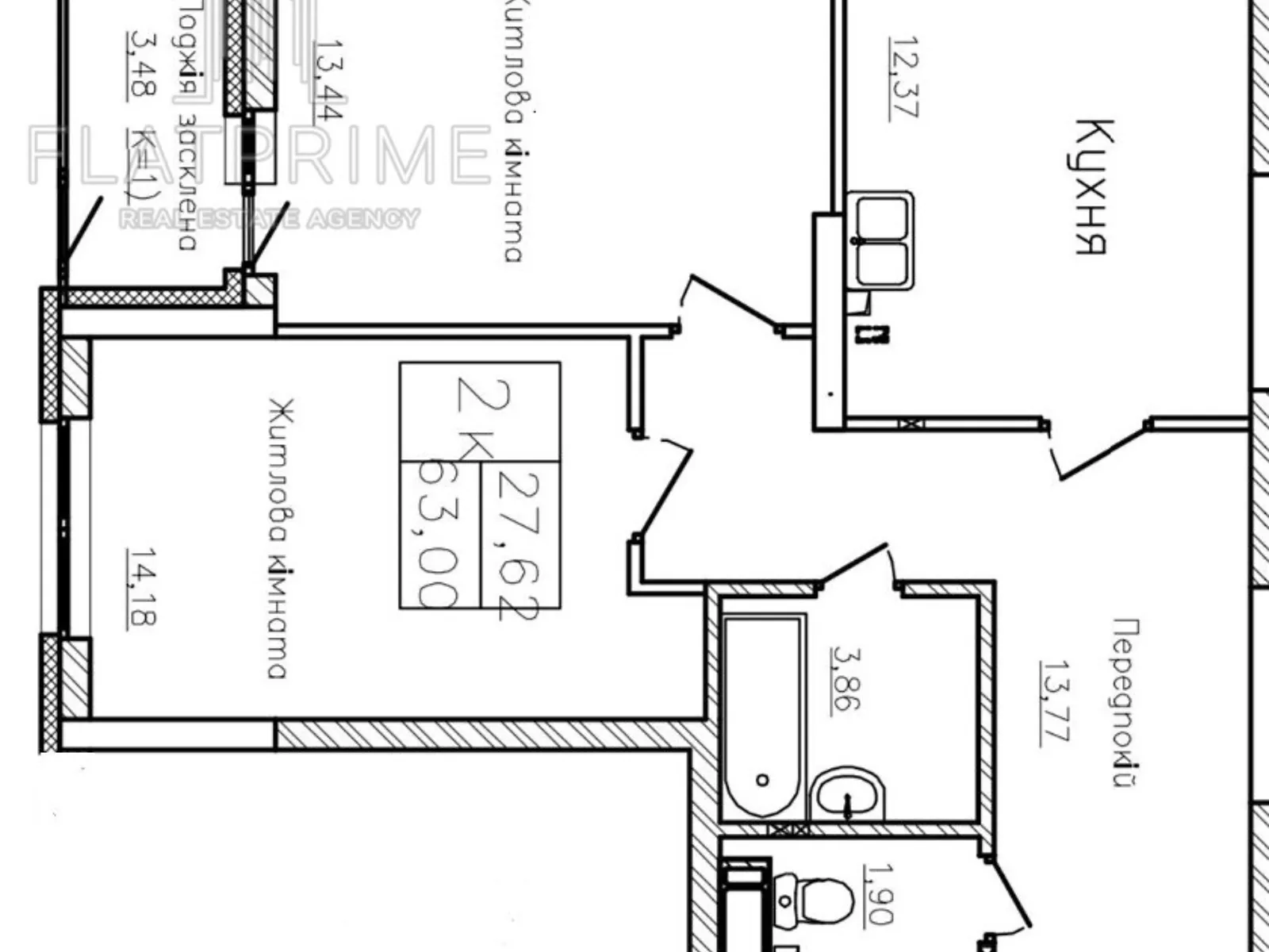 Продається 2-кімнатна квартира 62 кв. м у Києві, вул. Львівська, 15Б