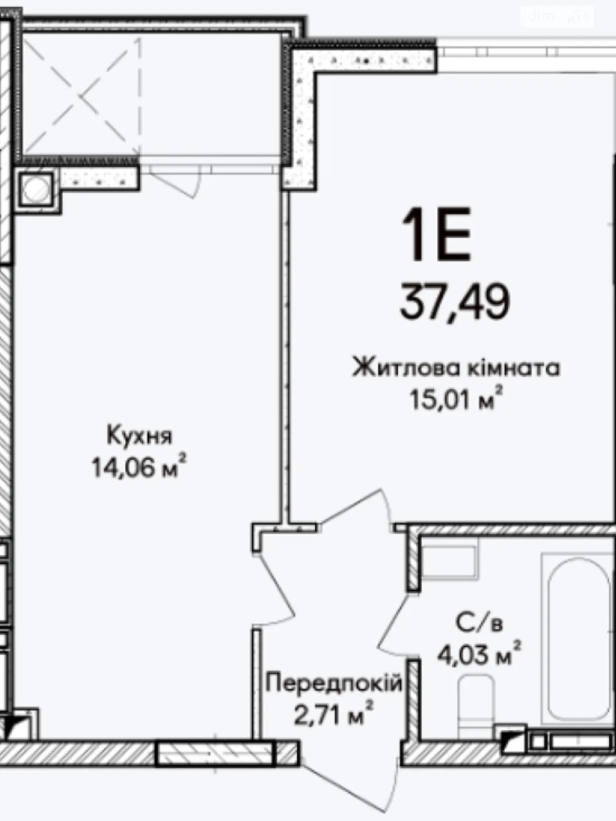 Продается 1-комнатная квартира 37 кв. м в Ирпене, ул. Достоевского, 1 - фото 1