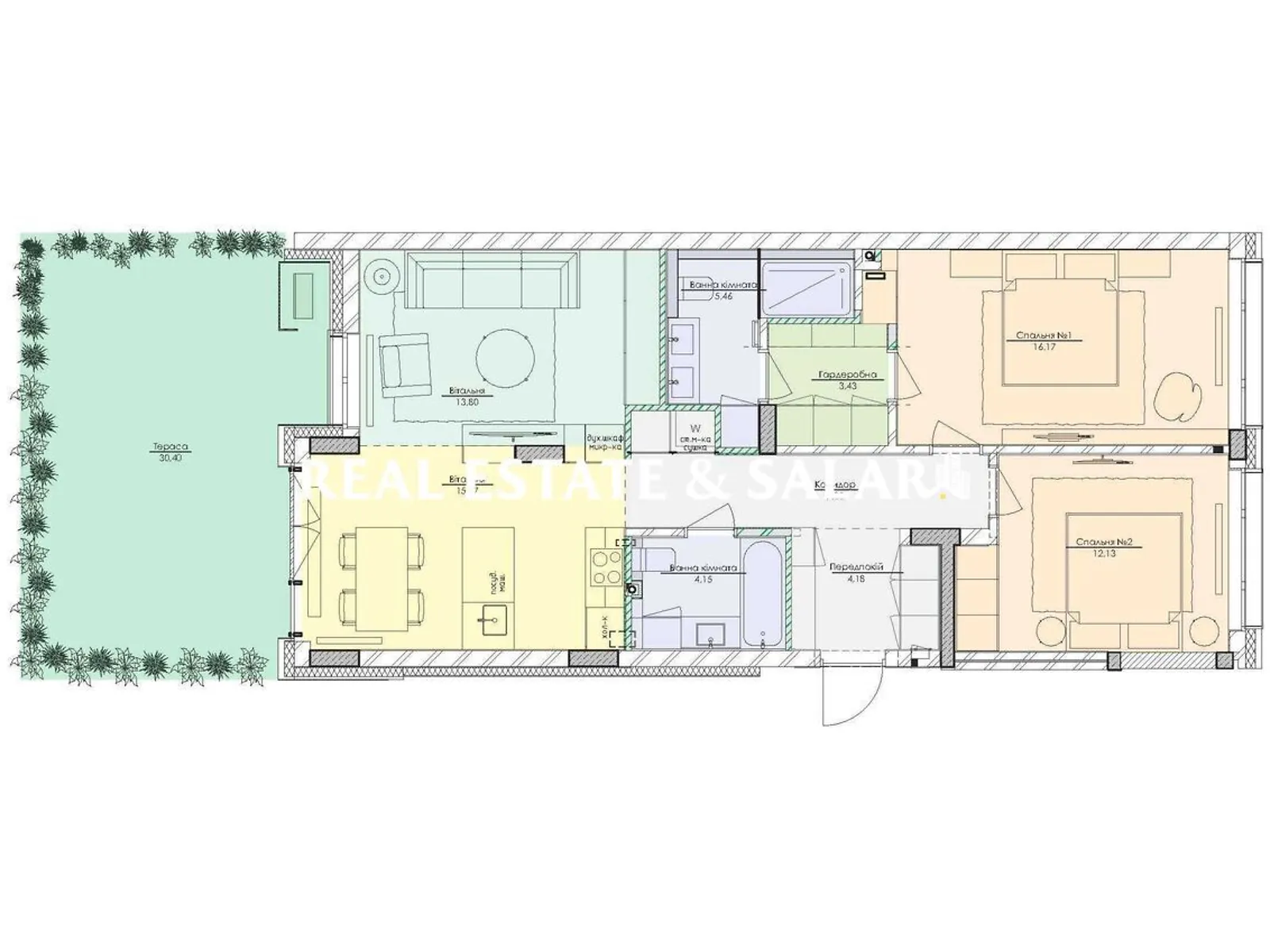 Продается 2-комнатная квартира 113 кв. м в Киеве, ул. Гарета Джонса(Семьи Хохловых), 8 - фото 1