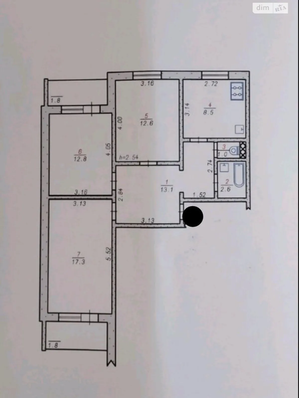 Продается 3-комнатная квартира 72 кв. м в Хмельницком, ул. Лесогриневецкая, 1/1 корпус 1